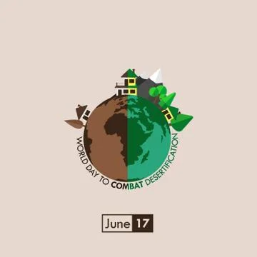 World Day to Combat Desertification Stock Illustration