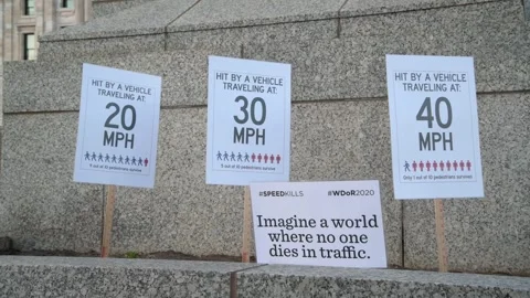 World Day of Remembrance for Road Traffic Victims. Video stock 257155331