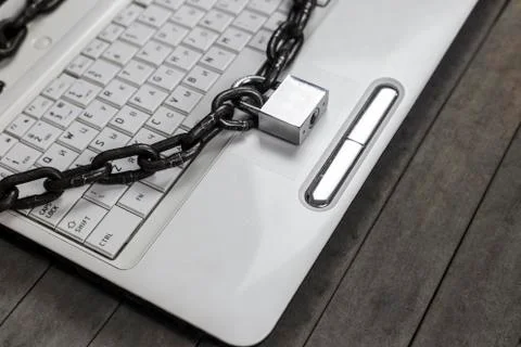 World Day without internet items of computer equipment on gray wooden backgro Stock Photos