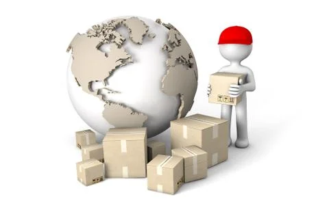 World deliver Stock Illustration