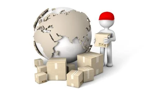World deliver Stock Illustration