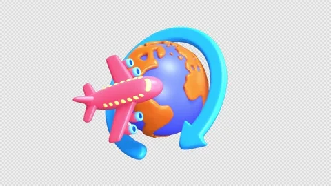 World Delivery 3D Animation Stock Footage 252245384