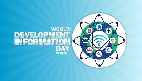 World Development Information Day, background Stockillustratie