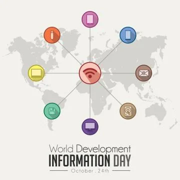 World Development Information Day Stock Illustration