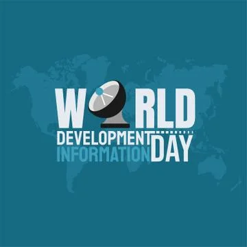 World Development Information Day Illustrazione stock