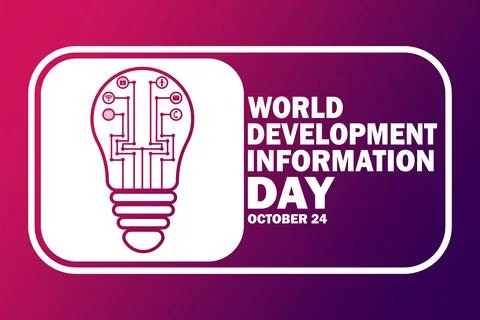 World Development Information Day 스톡 일러스트