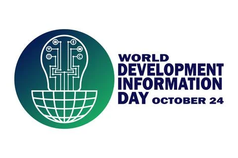 World Development Information Day 스톡 일러스트