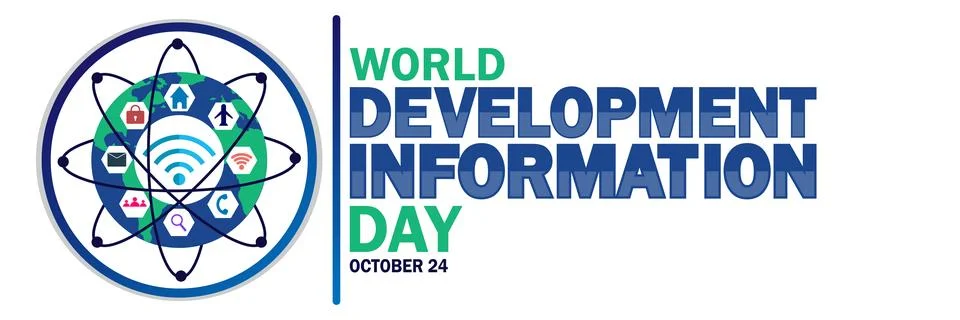 World Development Information Day Ilustração Stock