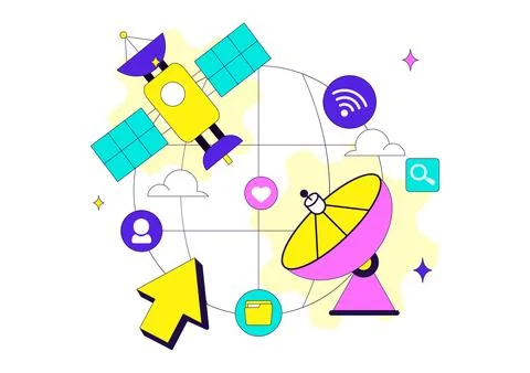 World Development Information Day Illustration Featuring Global Digital Com.. Stock Illustration
