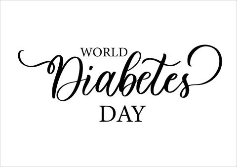 World Diabetes Day Calligraphy Script Design. Elegant Cursive Typography fo.. Stock Illustration