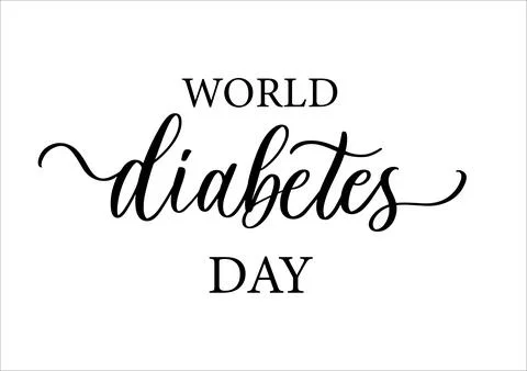 World Diabetes Day Calligraphy Script Design. Elegant Cursive Typography fo.. Illustrazione stock