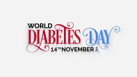 World Diabetes Day Elegant Typography Animation Video stock 320269337