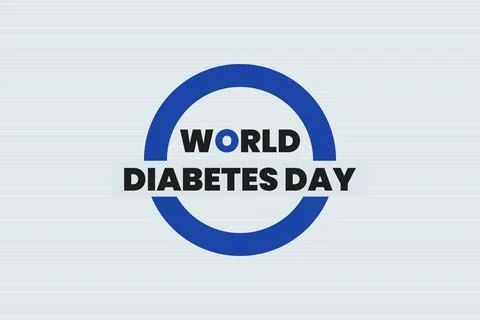 World Diabetes Day text vector design in circle shape Illustrazione stock