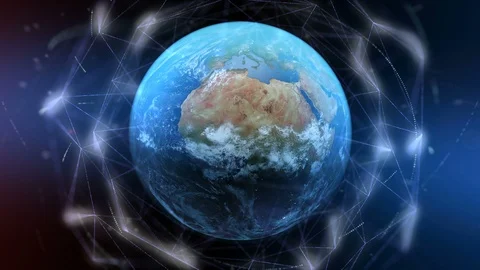 World digital connecting. Vídeos de archivo 88556835