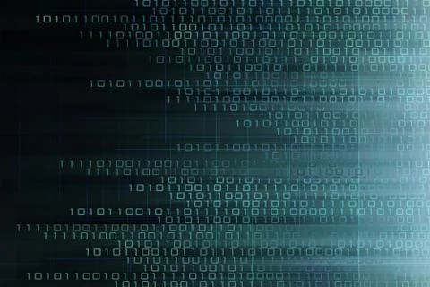 World of digital data. global connections by cyber binary information transmi Stock Illustration
