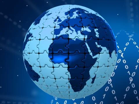 World digital meaning high tec and globalisation Stock-Illustration