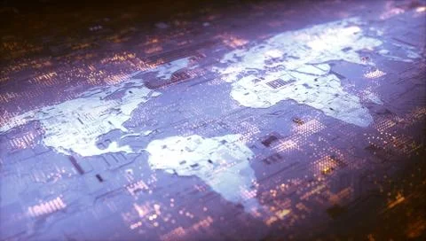 World Digital Networking Illustrazione stock