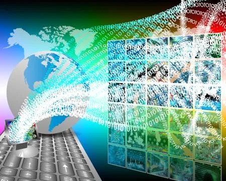 World of digits Stockillustratie