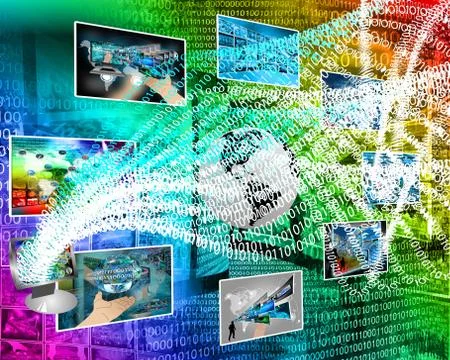 World of digits Stockillustratie