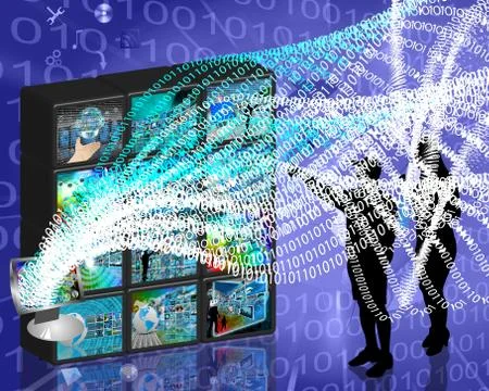 World of digits Stockillustratie