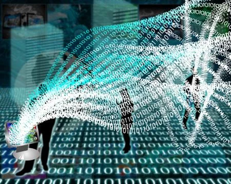 World of digits Illustrazione stock