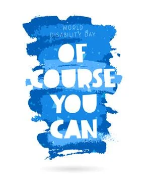 World Disability Day. Lettering Stock Illustration