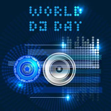 World DJ Day. Abstract vector DJ, radio, music Stock Illustration