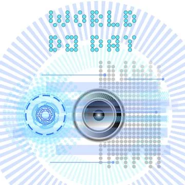 World DJ Day. Abstract vector DJ, radio, music Stock Illustration