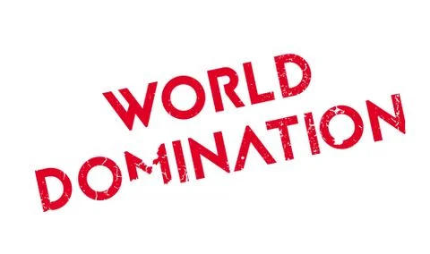 World Domination rubber stamp Stock Illustration