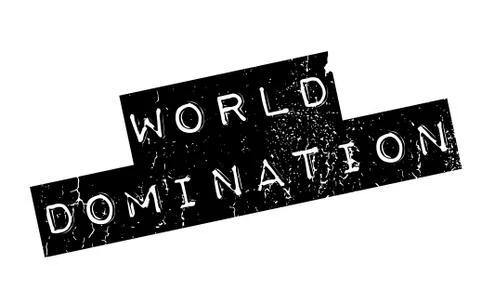 World Domination rubber stamp Stock Illustration