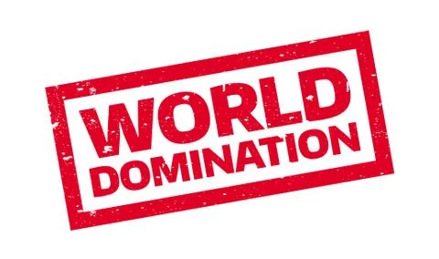 World Domination rubber stamp Stock Illustration
