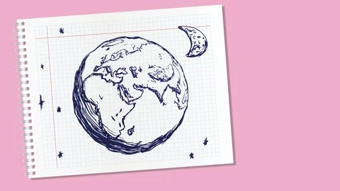 World doodle Animation Stock Footage 125824683