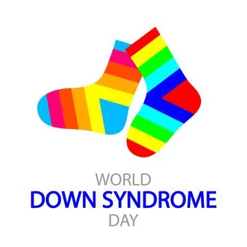 World down syndrome day different socks Stock Illustration
