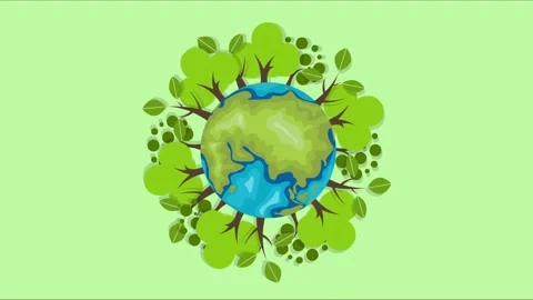 World Earth Day Animation Background HD Stock Footage 183159416