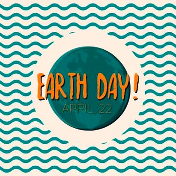 World Earth day concept. Vector illustration. Earth map shapes with shadow. Stock Illustration