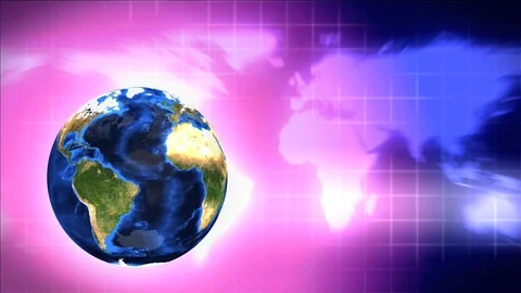 World earth map globe continents Stock Footage 91118579