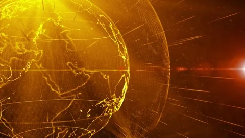 World earth particular background 4K  LOOP red Stock Footage 73578881