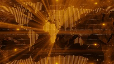 World earth particular background 4K  LOOP golden color Stock Footage 73585760