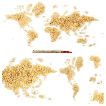 World eats rice Stock Photos