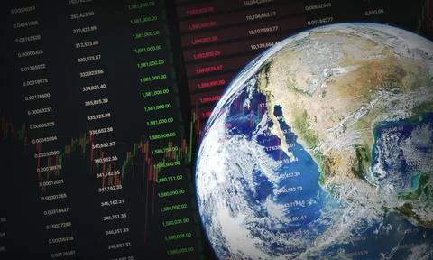 World Economic. Data analysis Global concept. Elements of this image furnis.. Stock Photos