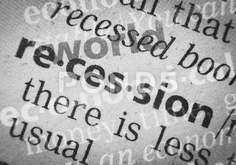 World economical recession, glossary, macro Stock Photos