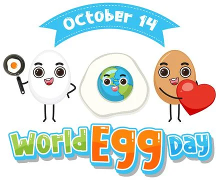 World Egg Day Poster Stock Illustration
