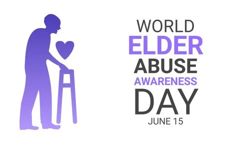 World Elder Abuse Awareness Day 库存插图