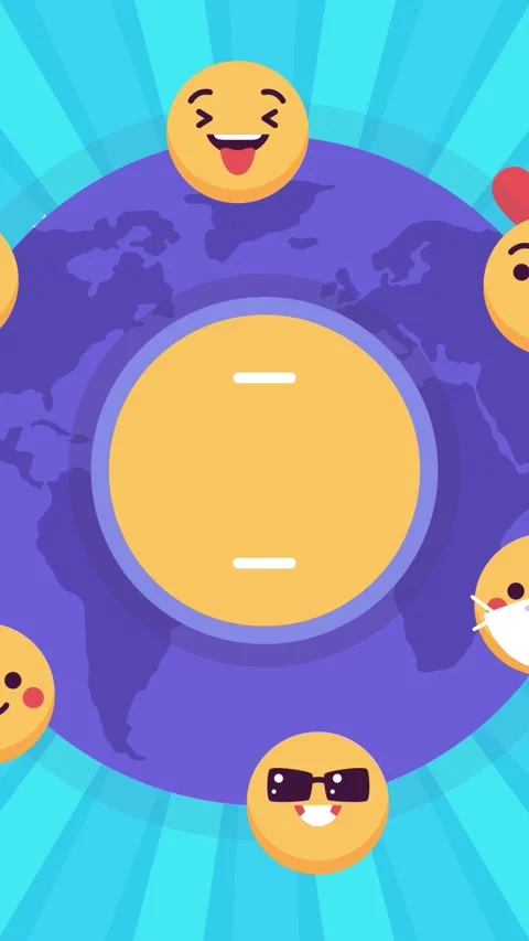 World Emoji Day Background Loop Stock Footage 341879613