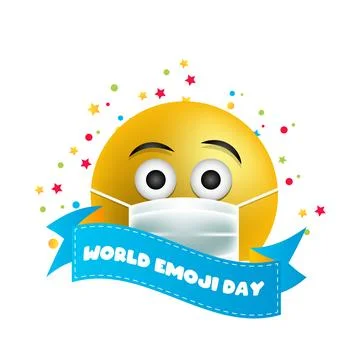World emoji day, vector frame on the white background Stock Illustration