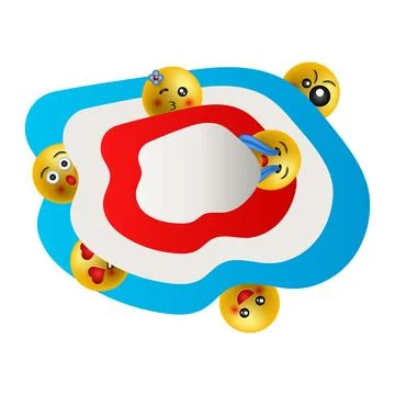 World emoji day, vector frame on the white background Stock Illustration