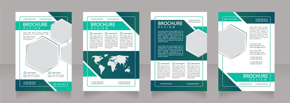 World engineering of power systems blank brochure design Illustrazione stock