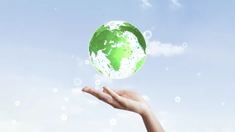 World environment and 3d earth day concept Stock Footage 241643271