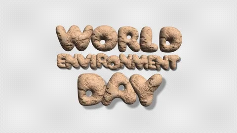 World Environment Day 3d text overlay isolated Stock Footage 301700687