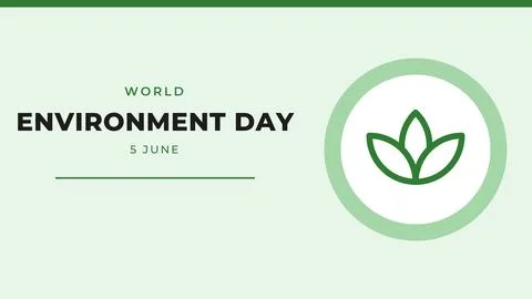 World Environment Day banner with copy space, 5 June Illustrazione stock
